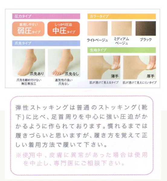 画像4: RxFit ハイソックス 中圧・厚手 (爪先 ありorなし) (4)