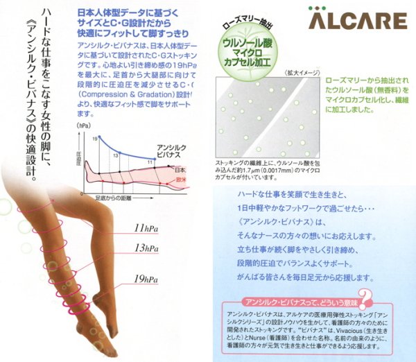 画像3: アルケア　アンシルク・ビバナス　パンティストッキング　【19hPa/14mmHg】 (3)