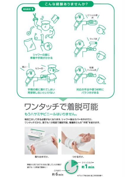 画像3: アルケア　クイックカバー（シャワー用保護カバー）30枚入 (3)
