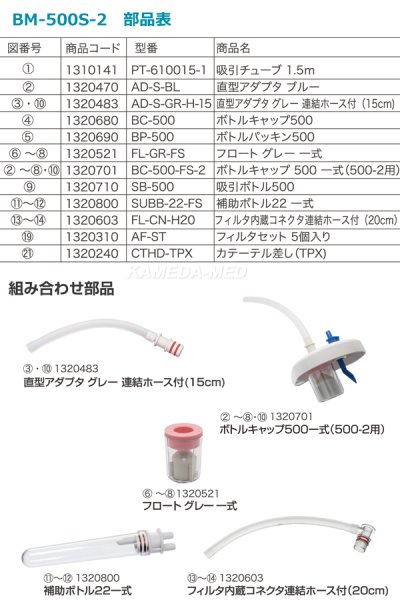 画像3: ブルークロス　BM-500S-2　吸引器部品 (3)